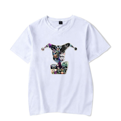 Joker t-shirt men women short-sleeve TS hirt casual cotton Harajuku Hip Hop t-shirt summer casual Joker boys girls white t-shirt