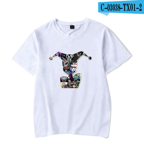 Joker t-shirt men women short-sleeve TS hirt casual cotton Harajuku Hip Hop t-shirt summer casual Joker boys girls white t-shirt