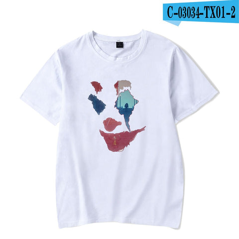 Joker t-shirt men women short-sleeve TS hirt casual cotton Harajuku Hip Hop t-shirt summer casual Joker boys girls white t-shirt