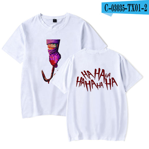 Joker t-shirt men women short-sleeve TS hirt casual cotton Harajuku Hip Hop t-shirt summer casual Joker boys girls white t-shirt