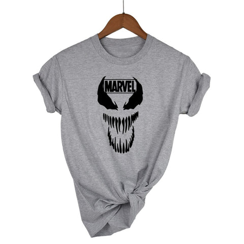 2019 Fashion Harajuku Casual Women's T-Shirts Punk Rock MARVEL ts Cotton tumblr tshirt Casual Hipster For Famale Top