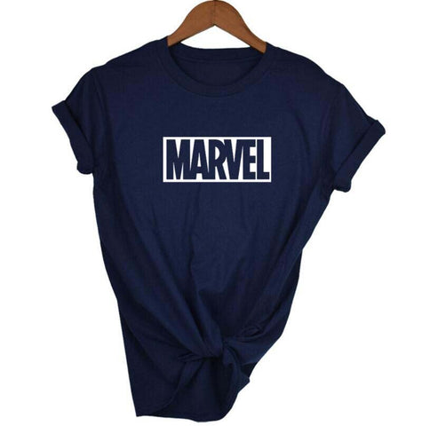 2018 Fashion Harajuku Casual Women's T-Shirts Punk Rock MARVEL ts Cotton tumblr tshirt Casual Hipster For Famale Top