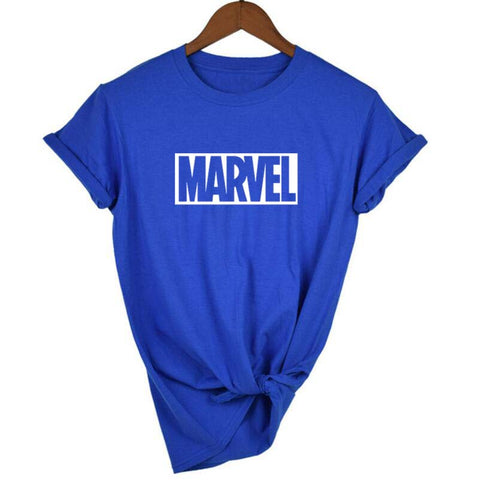 2018 Fashion Harajuku Casual Women's T-Shirts Punk Rock MARVEL ts Cotton tumblr tshirt Casual Hipster For Famale Top