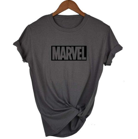 2018 Fashion Harajuku Casual Women's T-Shirts Punk Rock MARVEL ts Cotton tumblr tshirt Casual Hipster For Famale Top