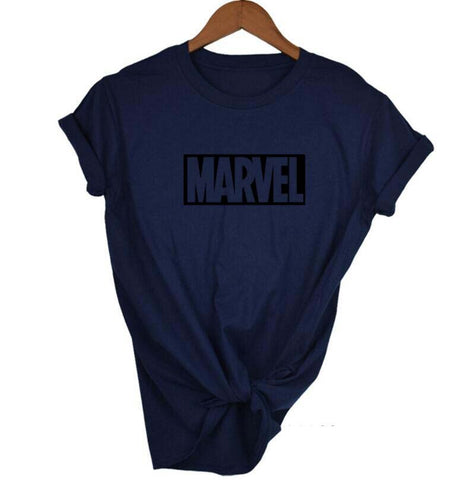 2018 Fashion Harajuku Casual Women's T-Shirts Punk Rock MARVEL ts Cotton tumblr tshirt Casual Hipster For Famale Top