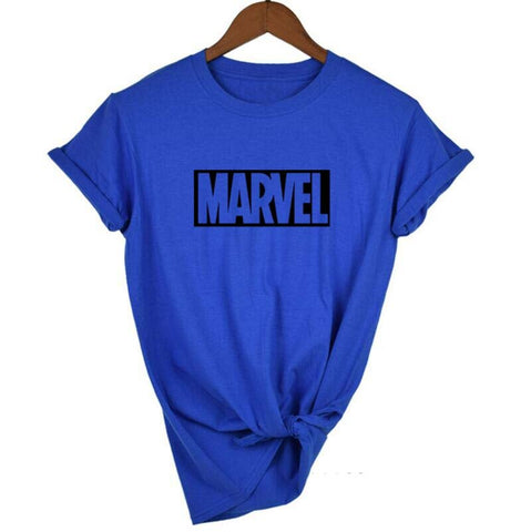 2018 Fashion Harajuku Casual Women's T-Shirts Punk Rock MARVEL ts Cotton tumblr tshirt Casual Hipster For Famale Top