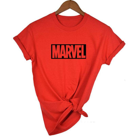 2018 Fashion Harajuku Casual Women's T-Shirts Punk Rock MARVEL ts Cotton tumblr tshirt Casual Hipster For Famale Top