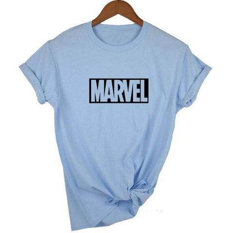 2018 Fashion Harajuku Casual Women's T-Shirts Punk Rock MARVEL ts Cotton tumblr tshirt Casual Hipster For Famale Top